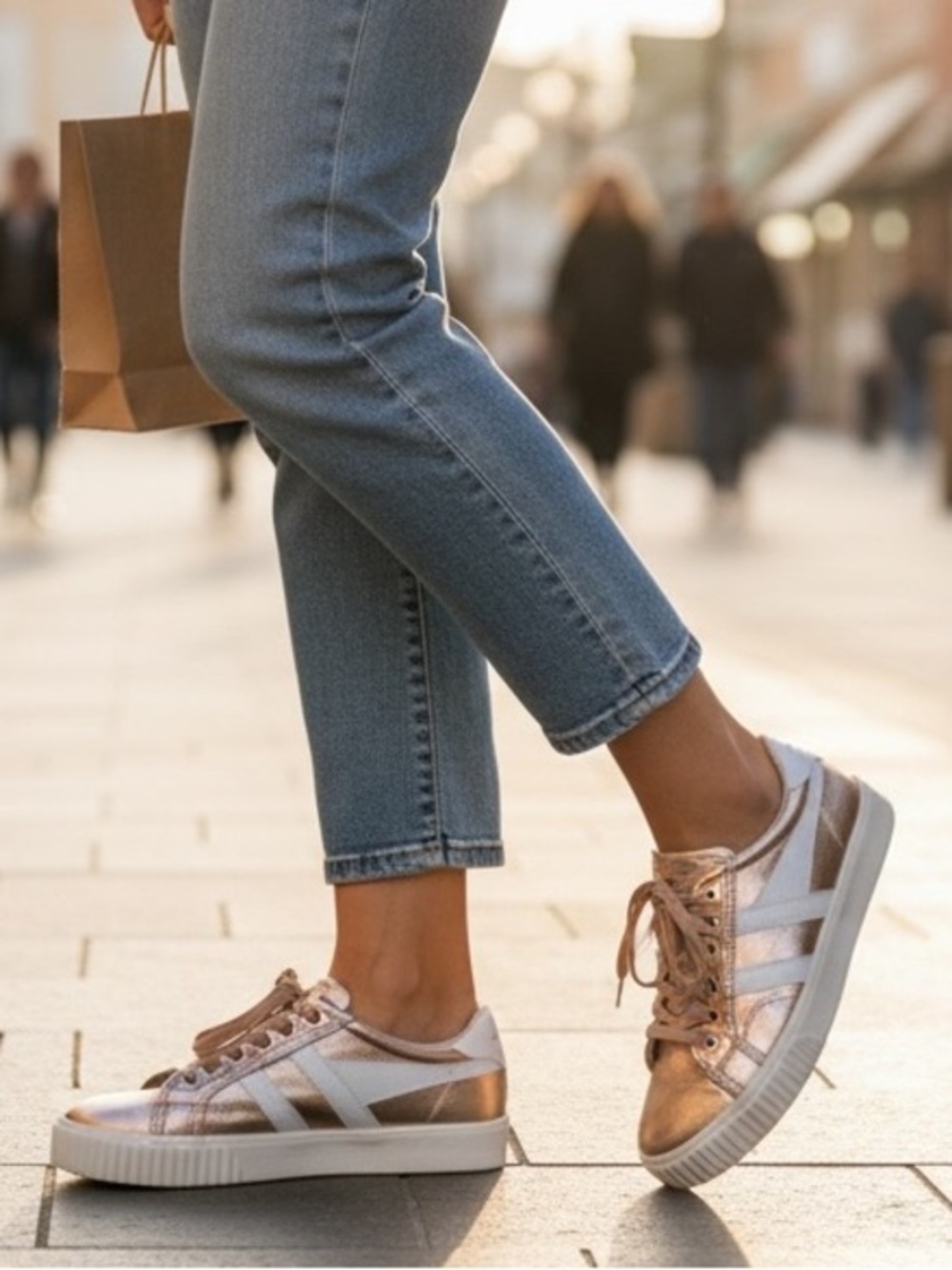 ✨ Gola x J.Crew Rose Gold Metallic Platform Sneakers Women’s 7